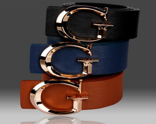 Casual Fashion Alloy Belt With Jersey Buckle