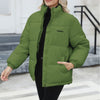 Winter Coat Windproof Down Cotton Coat  Solid Outwear All-match Loose