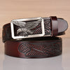 Leather Eagle Embossed Belt