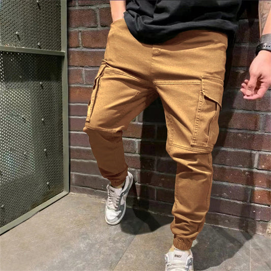 Men's Sports Pants With Pockets Casual Cargo Trousers