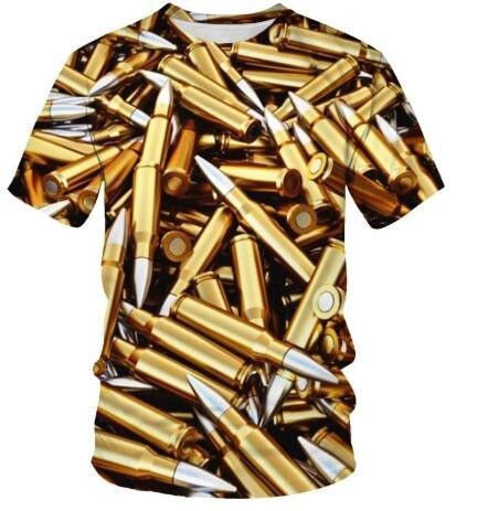Bullets Plus Size Men's T-Shirts