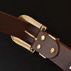 Solid Brass Genuine Leather Belt