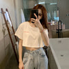 Korean Style Student Short Midriff Outfit Top