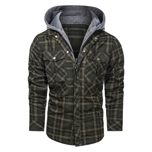 Men Warm Jacket Fleece Thick Autumn Winter Detachable Hoodies Jackets