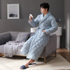 Pure Cotton Long Sleeved Autumn And Winter Thin Quilted Bathrobe Bathrobe